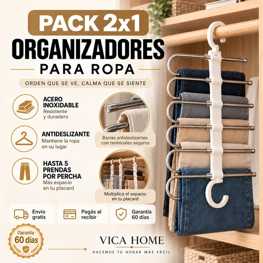 Percha Organizadora 5 en 1