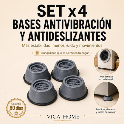 SET X4 Bases Antivibración y Antideslizantes