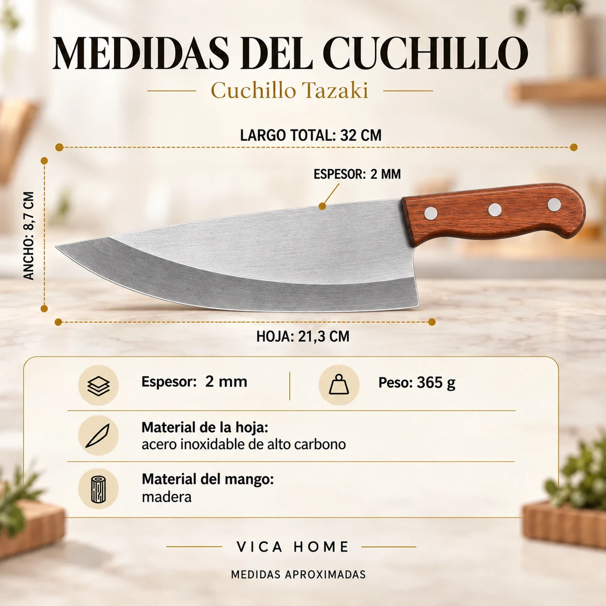 Cuchillo Tazaki Hachuela Japones - Corte Preciso