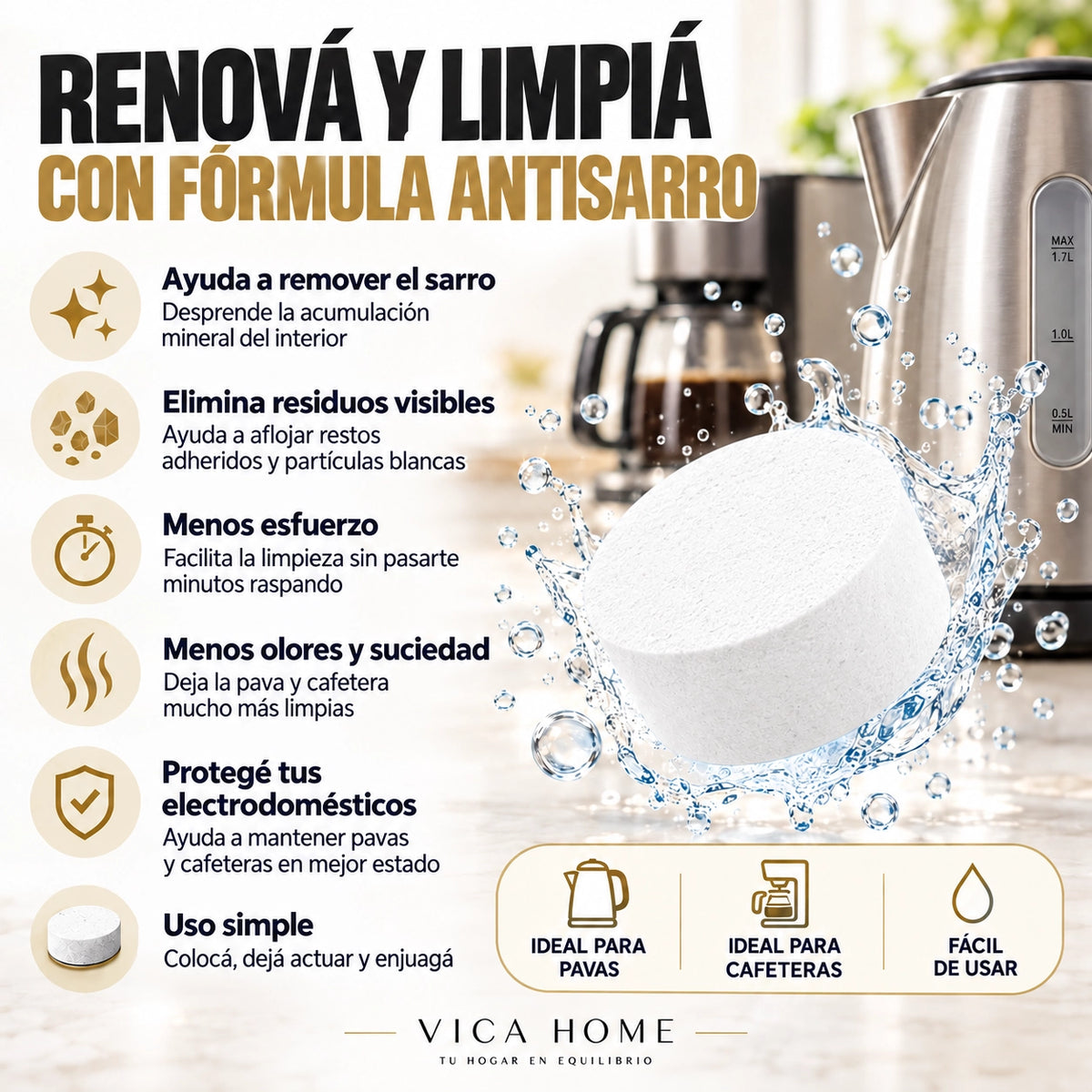 Pastillas Antisarro para Pava y Cafetera