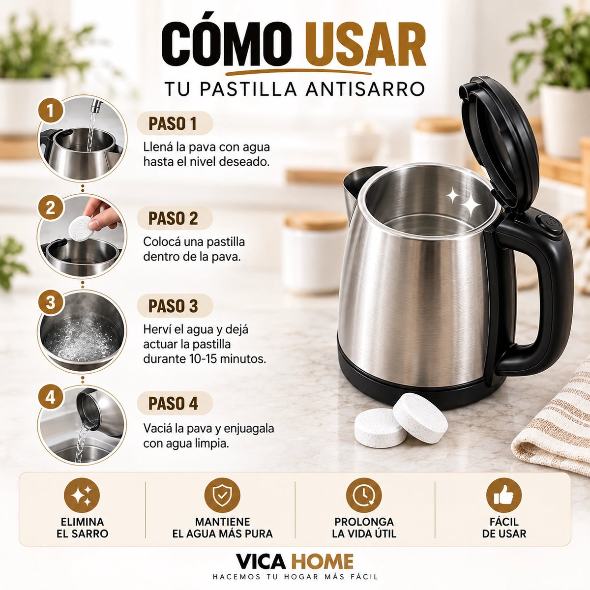 Pastillas Antisarro para Pava y Cafetera